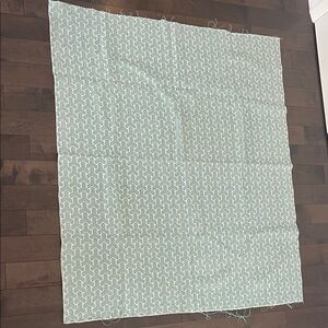 Green and White Patterned Fabric